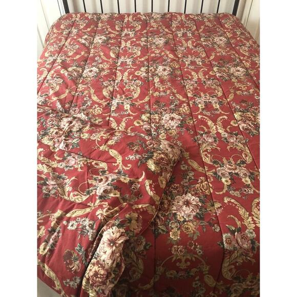 Ralph Lauren Marseilles Comforter Bedspread Puffer Full Double Floral GORGEOUS - Picture 5 of 6